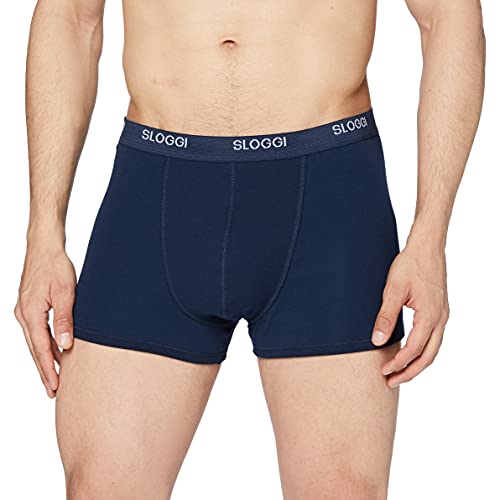 sloggi men Herren Basic Short Boxershorts, Night Blue, 8 von Sloggi