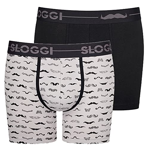 sloggi men Herren Go Movember Short C2P Boxershorts, Grey Combination, 6 von Sloggi