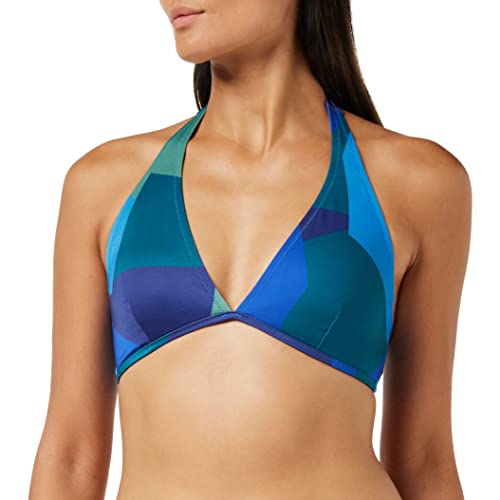 sloggi shore Damen Kiritimati Triangle Padded Bikini, Blue - Dark Combination, L von Sloggi