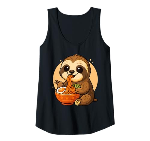 Damen Kawaii Faultier Essen Ramen Grafik Japanisches Faultier Grafik Tank Top Damen Kawaii Faultier Essen Ramen Grafik Japanisches Faultier Grafik Tank Top von Sloth Eating Ramen Funny Japanese Kawaii Design