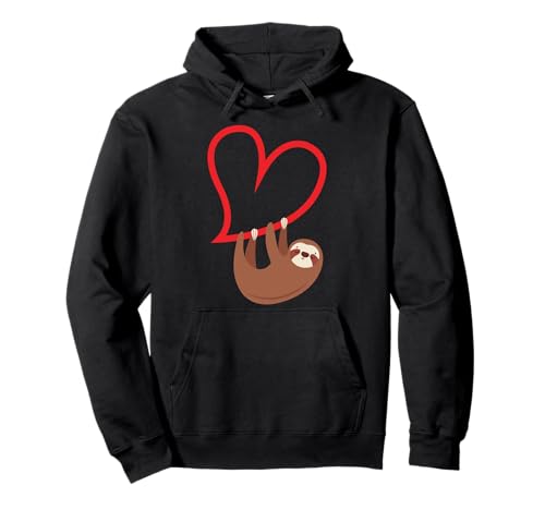 Faultier Herz Valentinstag Mädchen Frauen Faultier Liebhaber Pullover Hoodie von Sloth Gifts by Thea