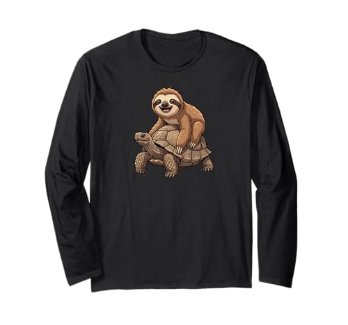 Sloth Turtle Perezoso Animal Baby Sloth Heart Langarmshirt von Sloth Love Decorations PopLove Co.
