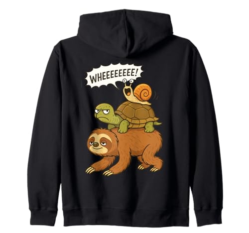 Faultier, Schildkröte und Schnecke | Lustiges Tier | Jungen, Mädchen, Kinder Kapuzenjacke von Sloth Lover Themed Gifts, Graphics & Apparel