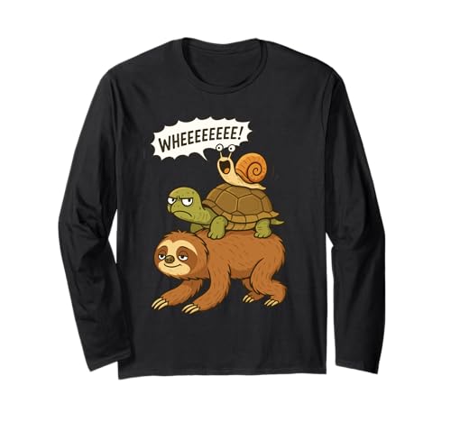 Faultier, Schildkröte und Schnecke | Lustiges Tier | Jungen, Mädchen, Kinder Langarmshirt Faultier, Schildkröte und Schnecke | Lustiges Tier | Jungen, Mädchen, Kinder Langarmshirt von Sloth Lover Themed Gifts, Graphics & Apparel