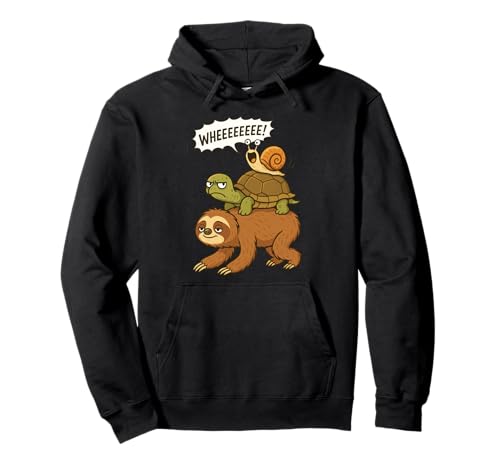 Faultier, Schildkröte und Schnecke | Lustiges Tier | Jungen, Mädchen, Kinder Pullover Hoodie von Sloth Lover Themed Gifts, Graphics & Apparel