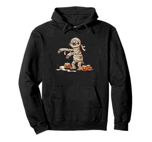 Lustiges Faultier Mama Kürbis Halloween Kinder Herren Damen Pullover Hoodie von Sloth Lovers Cute Halloween Outfits for Boy Girl