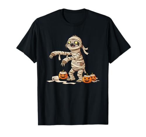Lustiges Faultier Mama Kürbis Halloween Kinder Herren Damen T-Shirt von Sloth Lovers Cute Halloween Outfits for Boy Girl