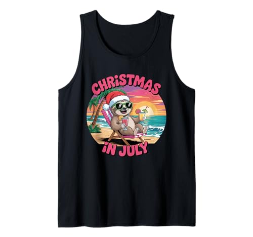 Herren Christmas in July Sloth Island Tropical Holiday Tank Top Herren Christmas in July Sloth Island Tropical Holiday Tank Top von Sloth Santa Tropical Holiday Beach Party