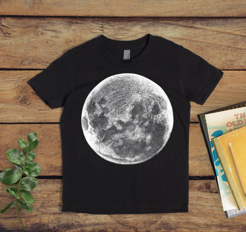 Kinder Mond T-Shirt - Shirt Astronomie Geschenk Vollmond Siebdruck Tshirt Weltraum Liebhaber Kinder Mond T-Shirt - Shirt Astronomie Geschenk Vollmond Siebdruck Tshirt Weltraum Liebhaber von SlothWingTees