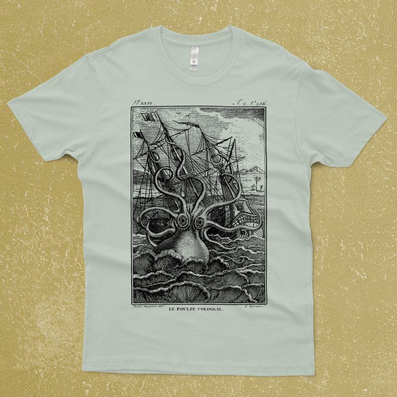 Kraken-Shirt - Unisex Kraken-T-Shirt Piraten-Grafik-T-Shirt Herren Herren-Grafik-T-Shirt Octopus Art Kraken-Shirt - Unisex Kraken-T-Shirt Piraten-Grafik-T-Shirt Herren Herren-Grafik-T-Shirt Octopus Art von SlothWingTees