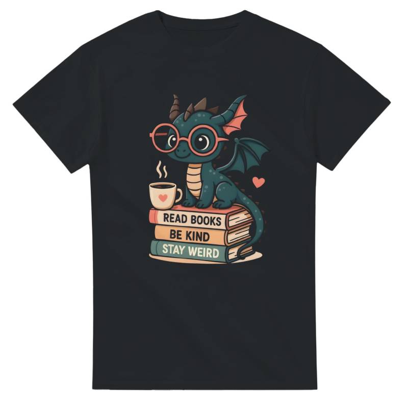 Bookish Dragon - Stay Weird. T-Shirt For Readers & Dreamers Bookish Dragon - Stay Weird. T-Shirt For Readers & Dreamers von SlothicornDesigns