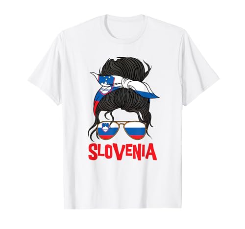 Slowenien für Mädchen Slowenische Flagge für Frauen Slowenische T-Shirt von Slovenia for Girls and Women