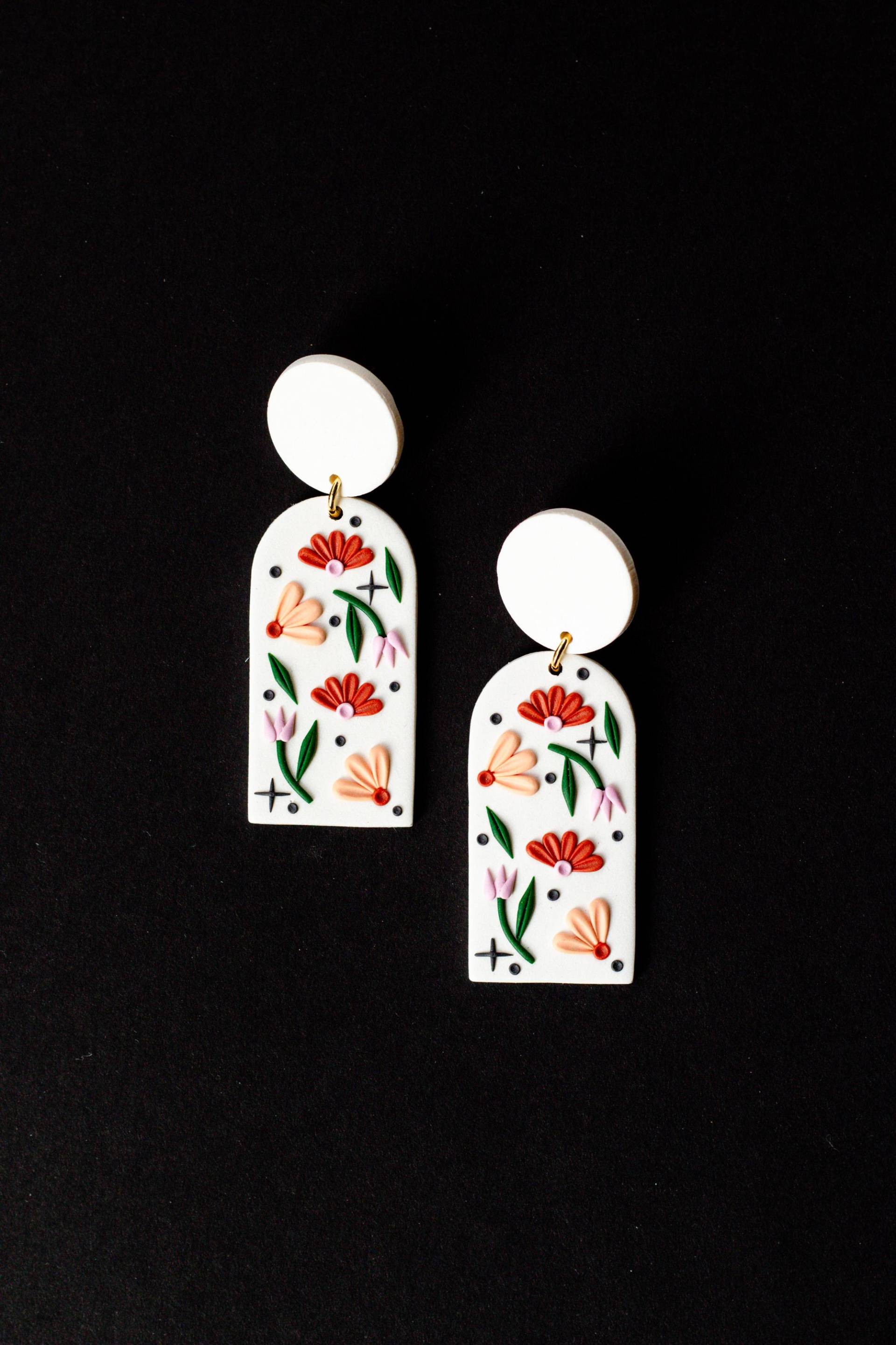 Fimo Ohrringe, Gehäkelte Statement Feenkern Witchy Geschenke Für Hexen, Weihnachtsgeschenke von SlowDayStudios