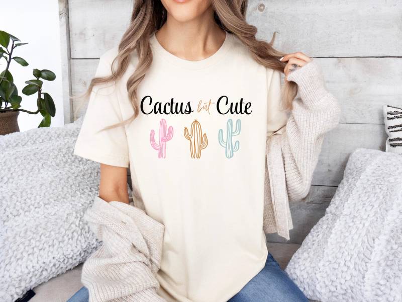 Lustiges Kaktus-T-Shirt - Süßes Texas Western-Shirt | Gemütliche Damenkleidung, Süße T-Shirts, Lustiges Geschenk Für Sie von SlowLivingCoByAllie