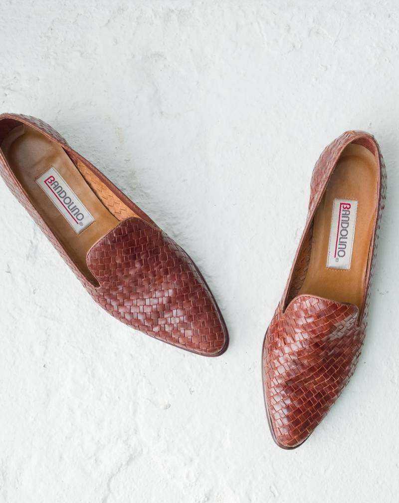 Vintage Braune Spitze Leder Loafers Größe 38 Vintage Braune Spitze Leder Loafers Größe 38 von SlowThingVintage