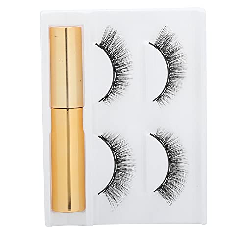 2 Paar magnetische Wimpern-Set, magnetisches Eyeliner-Set mit weicher, wiederverwendbarer, wasserdichter, langlebiger magnetischer Wimpernverlängerung (-1417190004812) von Sluffs