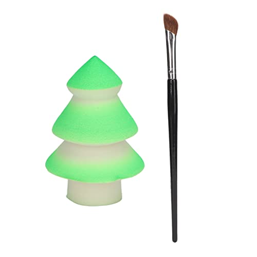 2pcs Christmas Makeup Sponge Oblique Nose Shadow Brush Set Soft Portable Face Beauty Sponges Face Makeup Sponge Brush von Sluffs
