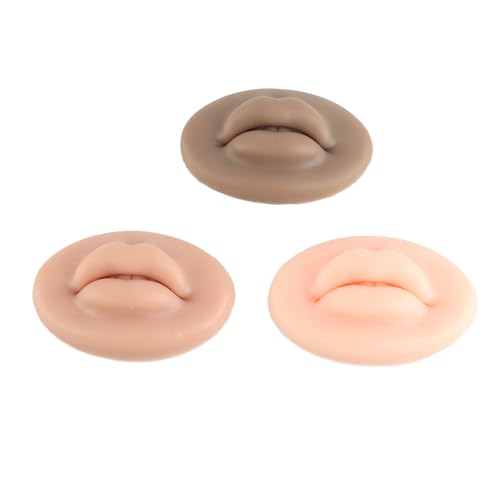 3pcs 3d Tattoo gefälschte Lippen Silikon Permanent Make -up Hautpraxis für Tätowierkünstler Anfänger von Sluffs