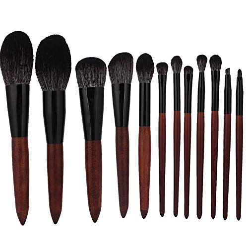 Sluffs 12pcs Make -up -Pinsel Set Pulver Blusher Lidschatten Eyeliner Lip Pinsel Schönheitswerkzeug, Eyeliner Blush Lippenmischung Synthetische Bürsten Werkzeuge von Sluffs