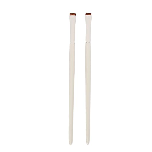 Sluffs 2pcs feine abgewinkelte Eyeliner -Bürsten ultra dünner schräg flach winkel make -up Augenbrauen Concealer Pinsel für Präzisions -Make -up -Anwendung, von Sluffs