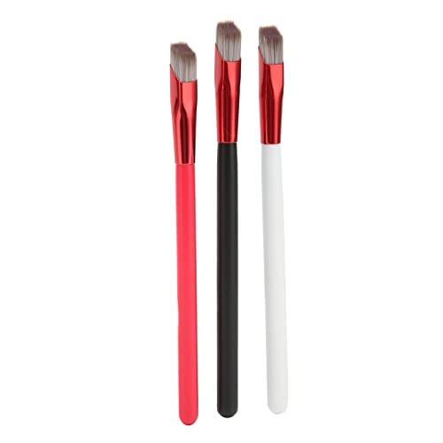 Sluffs 3pcs Brow Concealer Contour Pinsel graues Haar Rot weiß schwarzer Griff abgewinkelte dünne weiche Augenbrauenpinsel für Concealer Augenbrauen Eyeliner von Sluffs