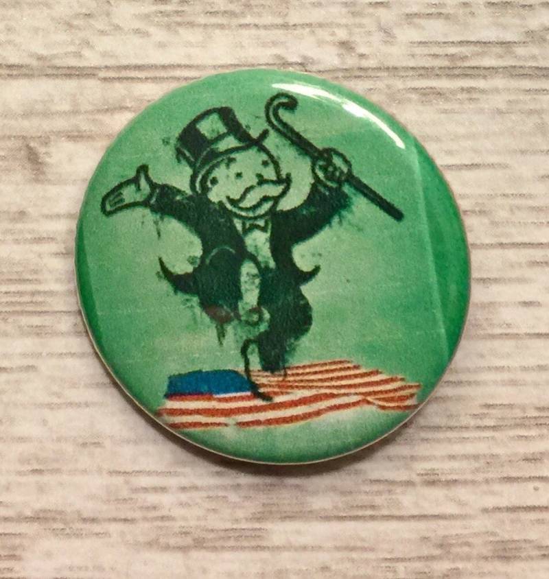 Herr Monopoly | 3cm Großer Button Kapitalismus Gier von SluggoPinbacks
