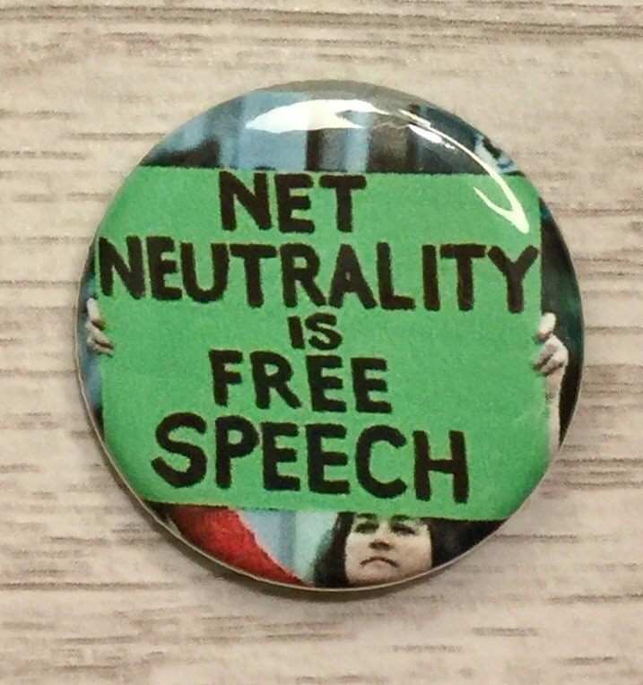 Netzneutralität Ist Freie Meinungsäußerung | 1, 25 Zoll Pinback-Taste Protestschild von SluggoPinbacks