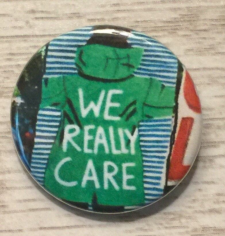 Wir Kümmern Uns Wirklich | 3cm Großer Button Einwanderung Familien Gehören Zusammen von SluggoPinbacks