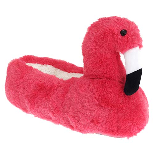 SlumberzzZ Damen Flamingo-Fleece-Hausschuhe (40/41 EU) (Pink) von SlumberzzZ