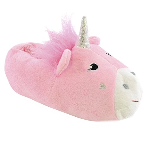 SlumberzzZ Mädchen 3D Einhorn Neuheit Hausschuhe Rosa Eu 31-33 von SlumberzzZ