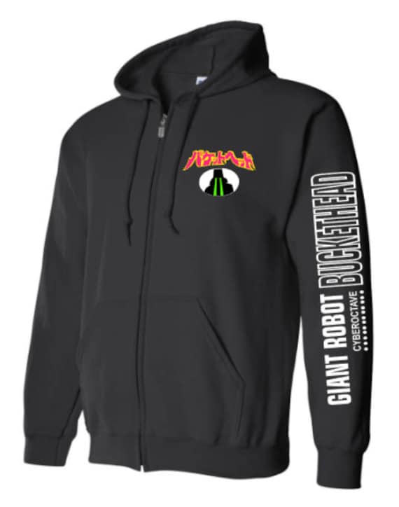 Buckethead Hoodie Mit Riesen Roboter Laser Augen Zip Up von SlunkDesigns