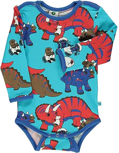 Småfolk Baby Boys Body LS, Dinosaur Infant and Toddler Costumes, Blue Atoll, 86 von Småfolk