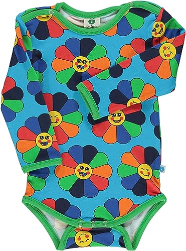 Småfolk Baby Boys Body LS, Flower Infant and Toddler Costumes, Ocean Blue, 98 von Småfolk