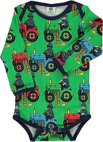 Småfolk Baby Boys Body LS, Tractor Infant and Toddler Costumes, Green, 92 von Småfolk