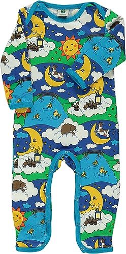 Småfolk Baby Boys Body Suit LS, Night Landscape Infant and Toddler Costumes, Blue Lolite, 74 von Småfolk