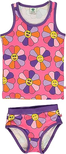 Småfolk Girl's Underwear Flower Base Layer Set, Pink, 11-12 Years von Småfolk
