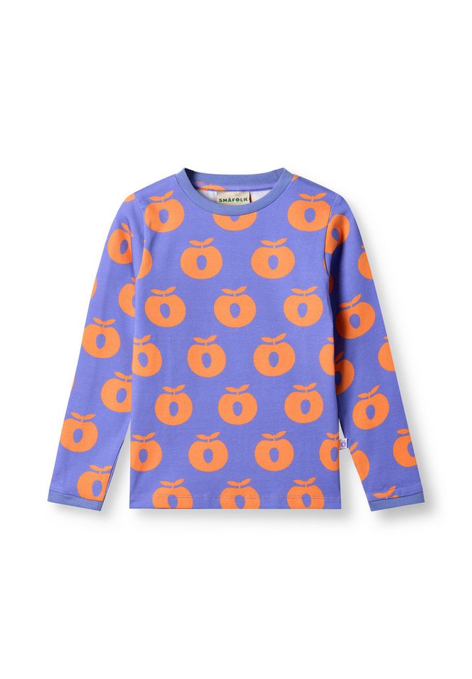 Småfolk Langarmbluse Long-sleeved top with apples Hergestellt aus organischem und dehnbarem Baumwolljersey von Småfolk