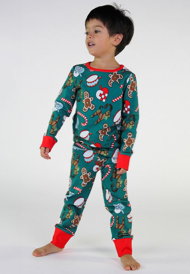 Småfolk Pyjama Christmas Hergestellt aus organischem und dehnbarem Baumwolljersey von Småfolk