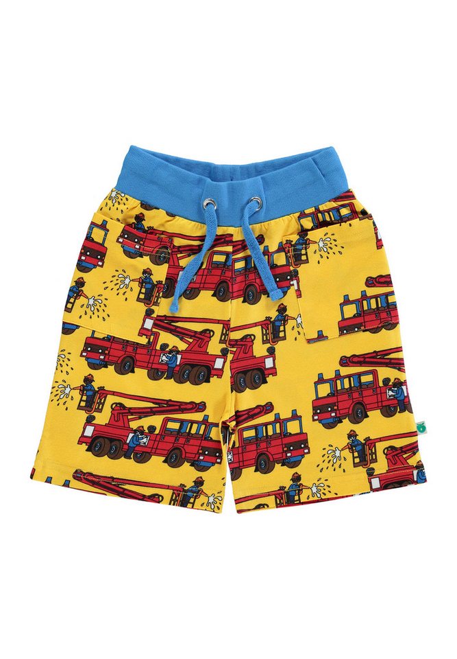 Småfolk Shorts Shorts mit Feuerwehrauto Hergestellt aus organischem Baumwolljersey von Småfolk