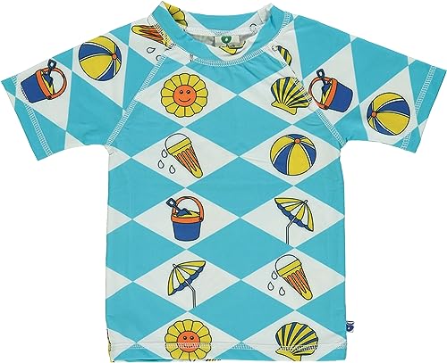 Småfolk UV50 Swim T-Shirt with Summer Vacation Symbols von Småfolk