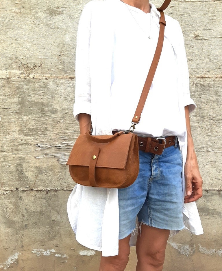 Kleine Braune Ledertasche, Umhängetaschen Kleine Braune Ledertasche, Umhängetaschen von Smadars