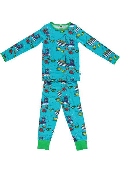 Smafolk Pyjama Set, lange Hose und Langarmhemd "Fisherman" von Smafolk