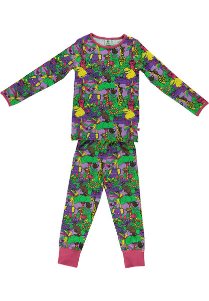 Smafolk Pyjama Set, lange Hose und Langarmhemd "Jungle" von Smafolk