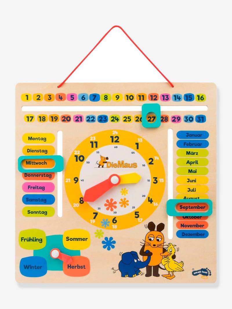 Kinder Lerntafel DIE MAUS mit Uhr & Kalender small foot® von Small Foot
