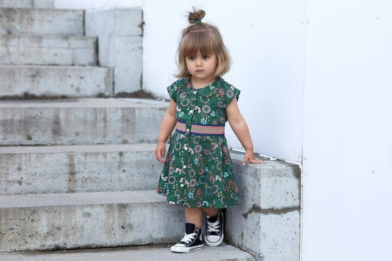 Small Rags Kleid grün mit Blümchen von Small Rags