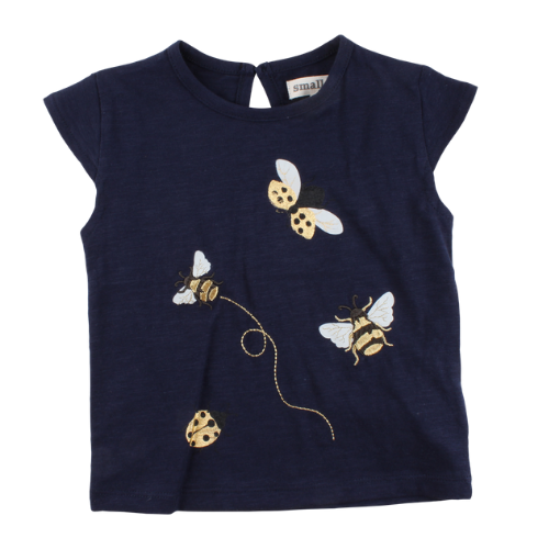 Small Rags T-Shirt navy blau mit Bienen Mädchen von Small Rags
