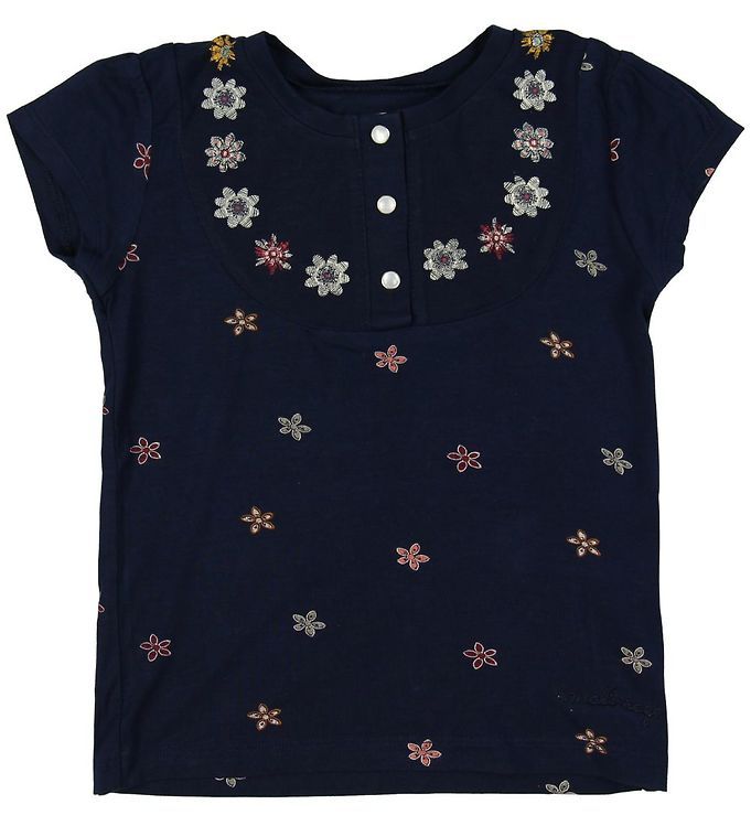 Small Rags T-Shirt navy mit Blumen Mädchen von Small Rags