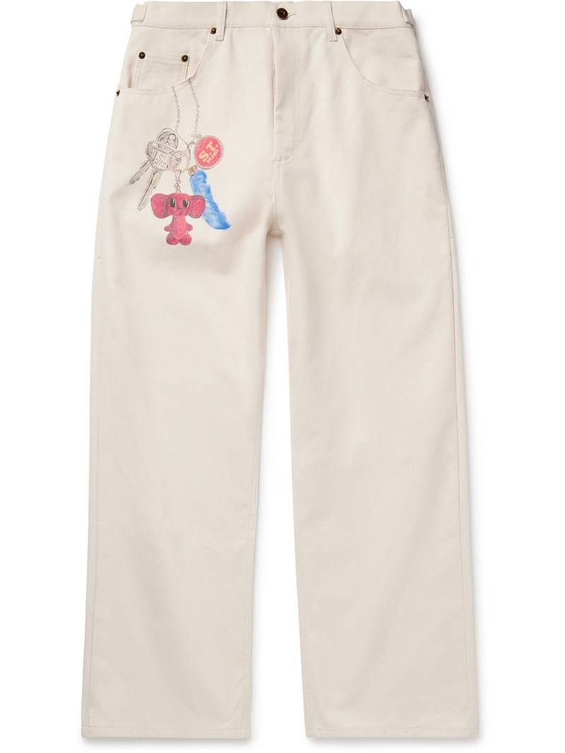 Small Talk - Straight-Leg Printed Jeans - Men - Neutrals - UK/US 34 von Small Talk