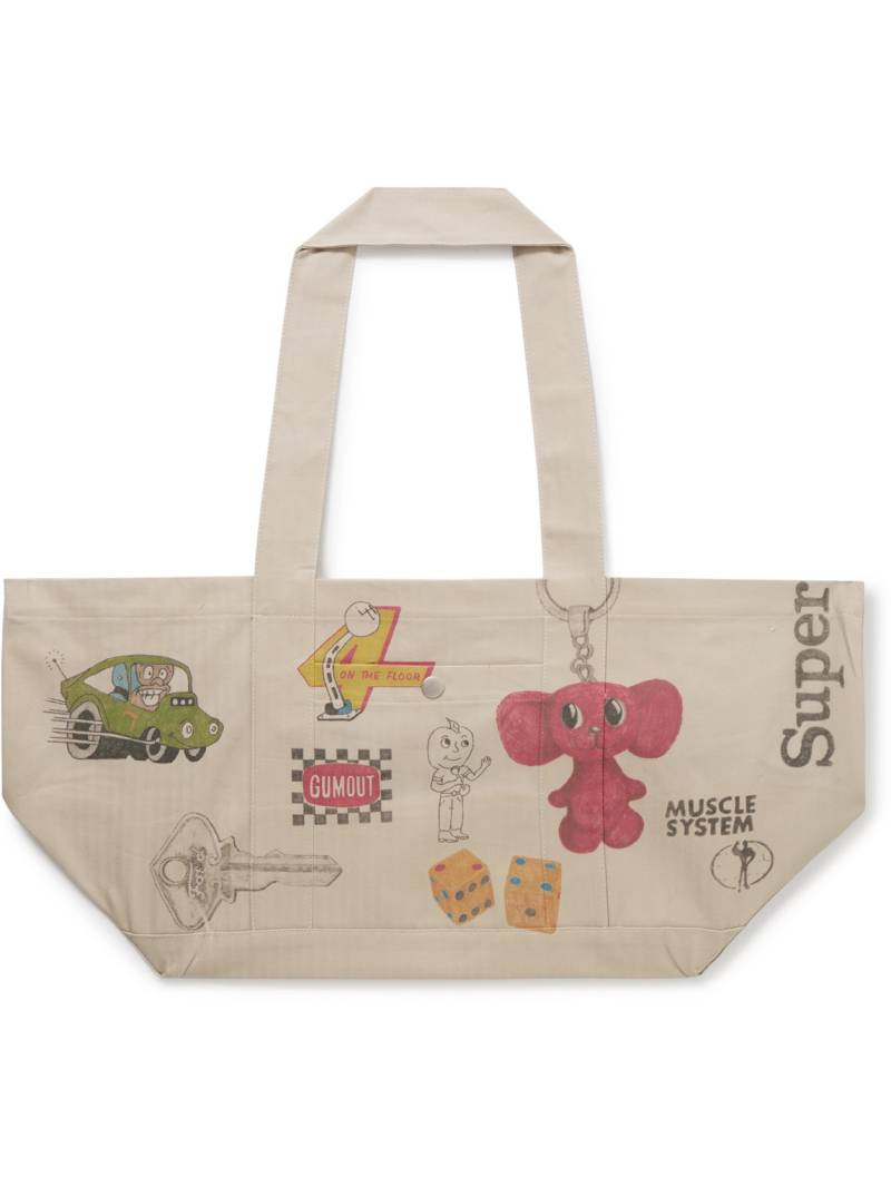 Small Talk - Utility Printed Herringbone Canvas Shoulder Bag - Men - Neutrals von Small Talk
