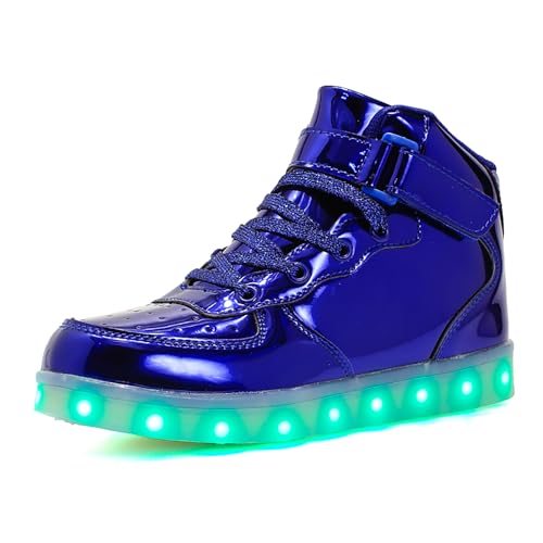 7 Farben LED Schuhe USB Aufladen Leuchtschuhe Licht Blinkschuhe Leuchtende Sport Sneaker Light up Turnschuhe Damen Herren Kinder Shoes von Small garlic